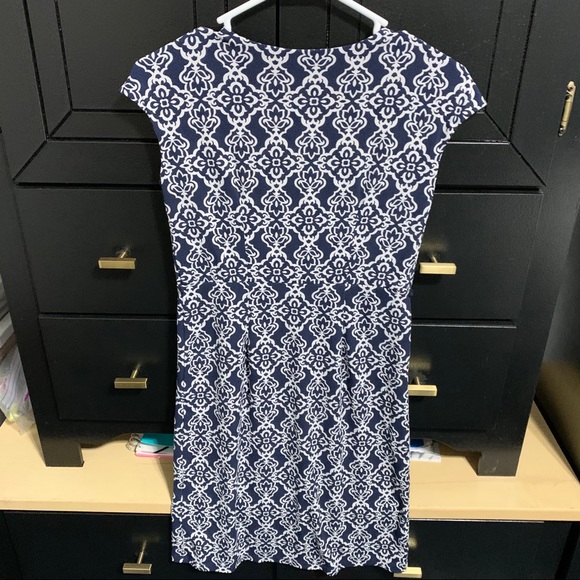 Charter Club  Petite Navy & White Dress w/Belt - Picture 3 of 13